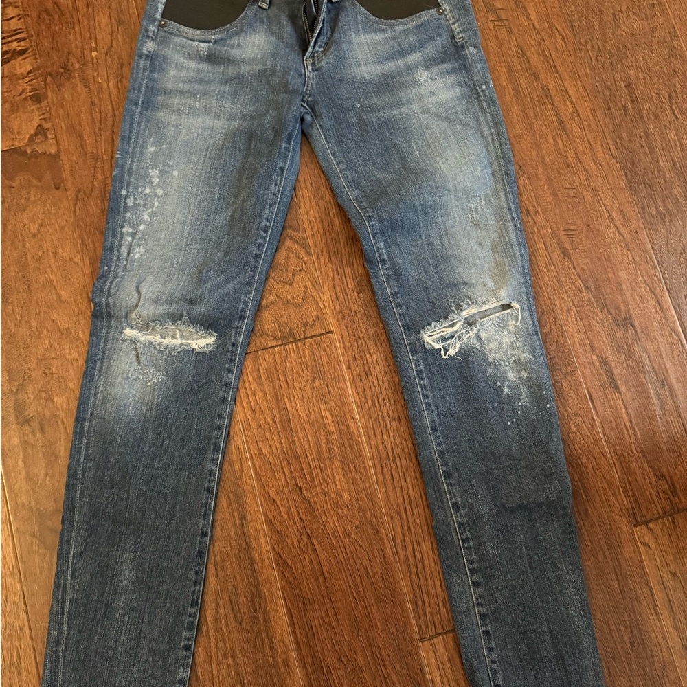 Citizens Of Humanity Dark Blue destroyed Maternity Skinny Jeans